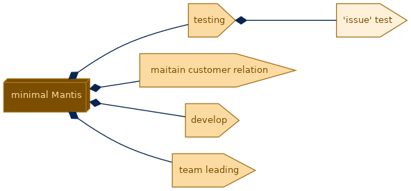 spem diagram of the activity breakdown: 'issue' test