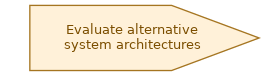 spem diagram of the activity overview: Evaluate alternative system architectures