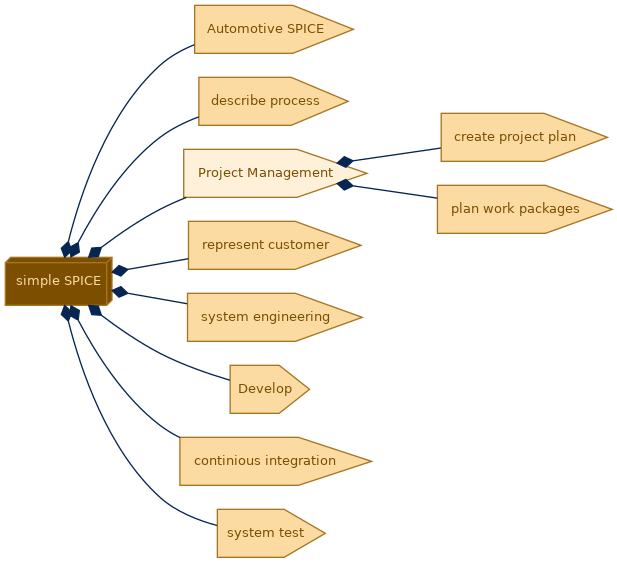 spem diagram of the activity breakdown: Project Management